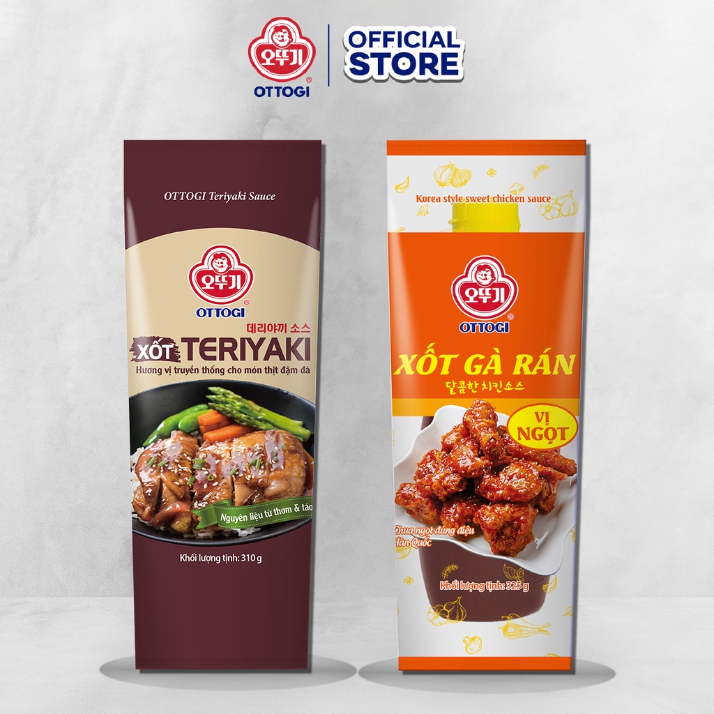 Combo Sốt Teriyaki 310g & Sốt Gà Rán Vị Ngọt Ottogi 325g