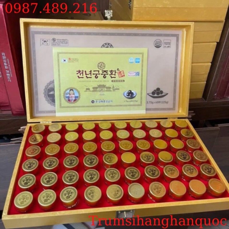 [HÀNG MỚI VỀ ] Đông Trùng Hạ Thảo 60 Viên Hộp Gỗ Vàng Hàn Quốc