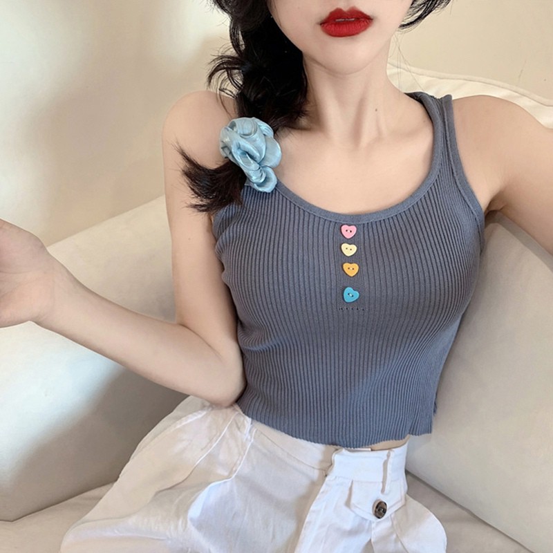 Áo Dệt Kim Phối Nút Thiết Kế Đơn Giản Hợp Thời Trang | BigBuy360 - bigbuy360.vn