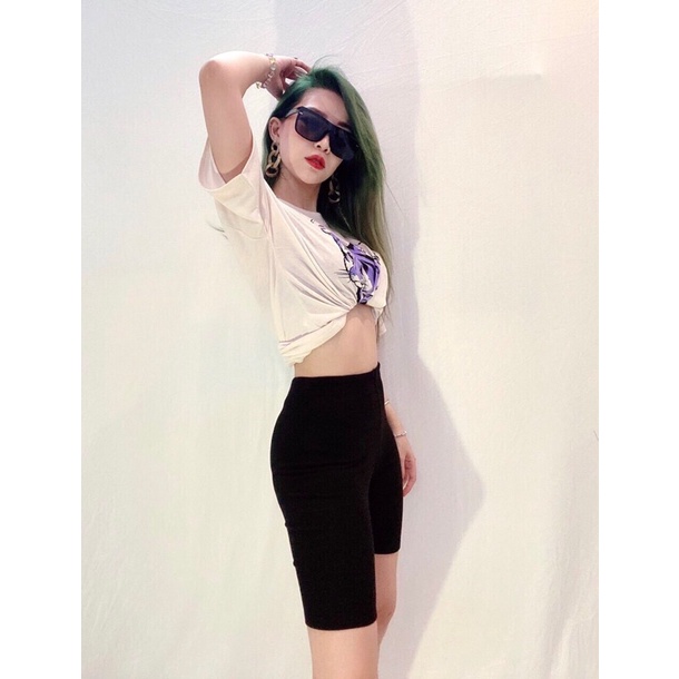 quần biker đùi thun gân - vana shop