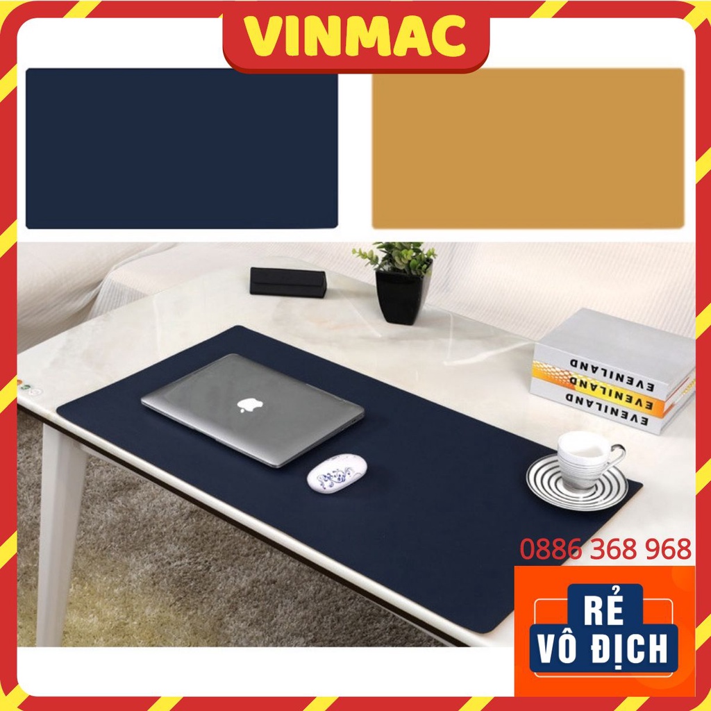 Miếng Lót Bàn Làm Việc DeskPad Da Cỡ Lớn 120x60 Kiêm Bàn Di Chuột Máy Tính Mouse Pad Chống Nước Cao Cấp