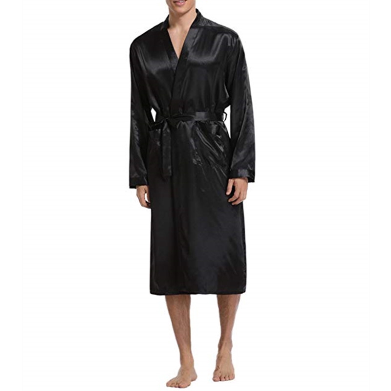 Áo choàng ngủ vải phi bóng cho nam | BigBuy360 - bigbuy360.vn