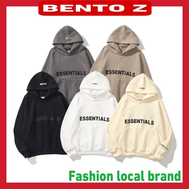 (⚡Hàng S.C⚡️) Áo nỉ hoodie ESSENTIALS nam nữ fom rộng unisex chất nỉ bông mềm mịn không xù lông hình in cao su nổi SC 11