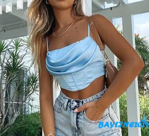 Áo Lửng Không Tay Lưng Trần 4 Màu Quyến Rũ Cho Nữ