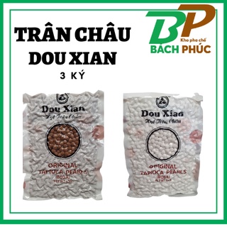 Trân Châu Đường Đen Trắng Dou Xian Trân Châu Đậu Tiên 3kg - Kho Pha Chế Đà Nẵng