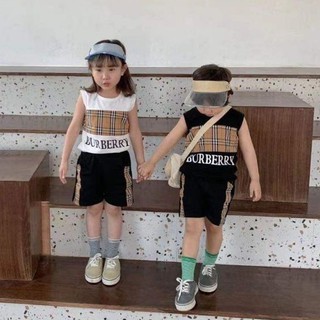 Set áo sát nách Bbr+quần đùi siêu mát cho bé trai, bé gái