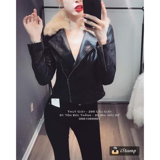 ÁO DA CỔ LÔNG THÁO RỜI SIÊU HOT .