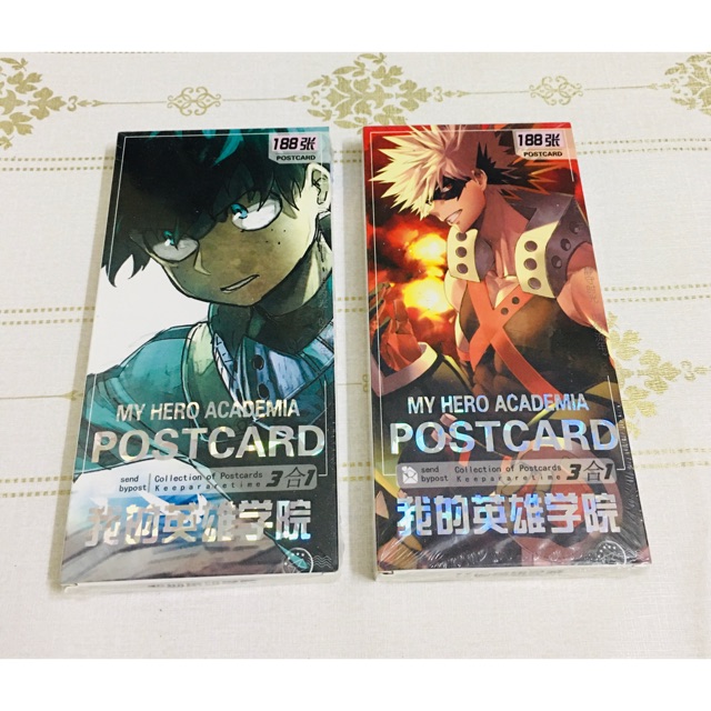 Bộ 188 ảnh postcard anime my hero, postcard my hero