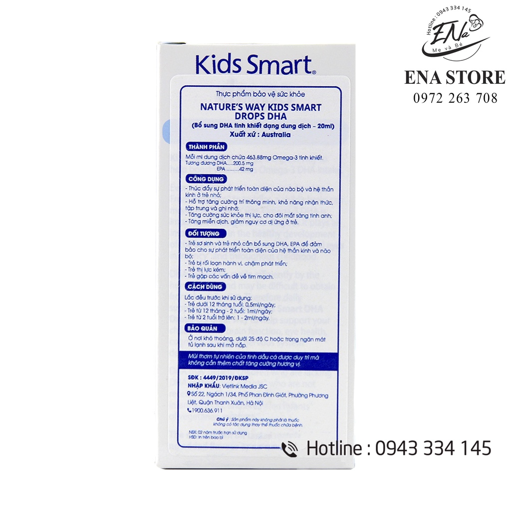 DHA Nature's Way Kids Smart Drops DHA Dạng Giọt hàng chính hãng