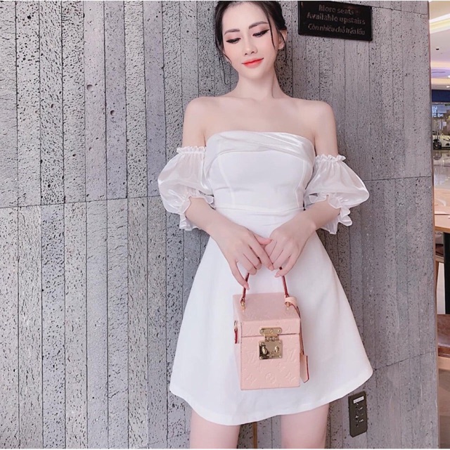Đầm dự tiệc trễ vai hàng cao cấp | BigBuy360 - bigbuy360.vn