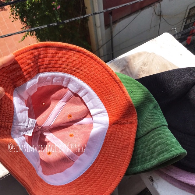 Mũ BUCKET Maruko Vàng tươi nổi bật - Nón bucket kaki nhung xinh xắn nhiều màu sắc