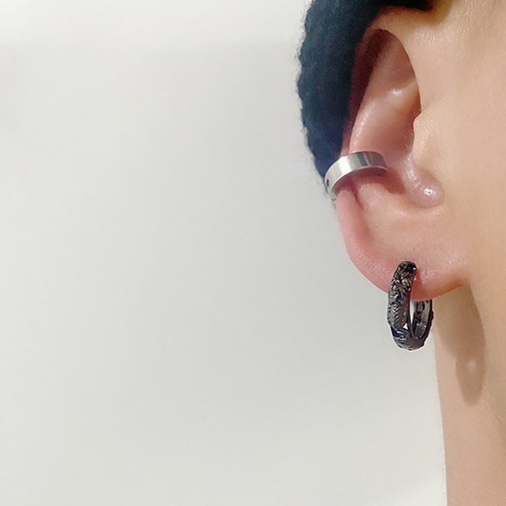 Khuyên Tai Hình Hổ Cá Tính Chất Lượng Cao Phong Cách Hip Hop Đơn Giản Nhiều Màu Sắc Cho Nam