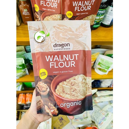 Bột hạnh nhân óc chó hạt gai hữu cơ protein Dragon Superfood 200g