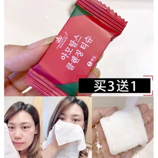 khăn nén khăn khô sợi bông tự nhiên hàn quốc