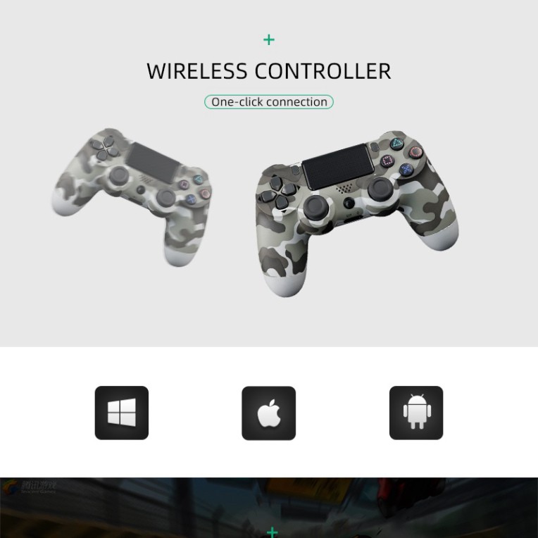 Tay Cầm Chơi Game Bluetooth Không Dây Cho Pc/ Ps4/ Ios/ Android Dualshock4 - Hàng nhập khẩu