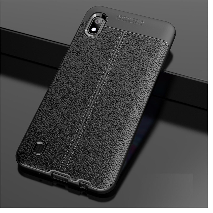 Ốp Lưng Dẻo vân da Chống Sốc Autofocus Samsung A10, Ốp dẻo trong suốt Samsung A10