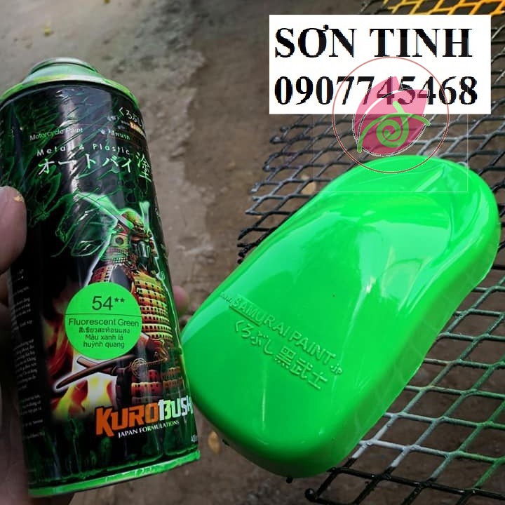 SƠN XỊT SAMURAI - Màu Huỳnh quang , phản quang hồng , vàng , đỏ , xanh , cam (53 54 55 56 57 58) HOẶC NỀN TRẮNG UC1002