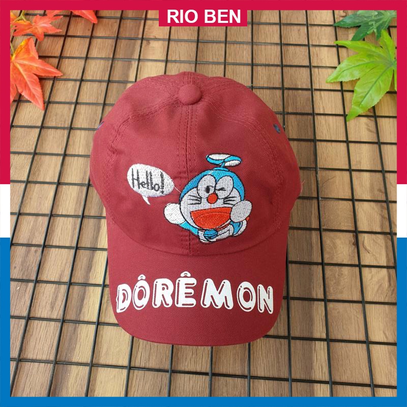Nón lưỡi trai cho bé thêu hình Doraemon, bé từ 3-10 tuổi RBN121