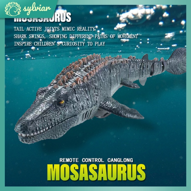 Đồ Chơi Tàu Ngầm Điều Khiển Từ Xa Khủng Long Mosasaurus Có Đèn Phun Nước Cho Trẻ Em