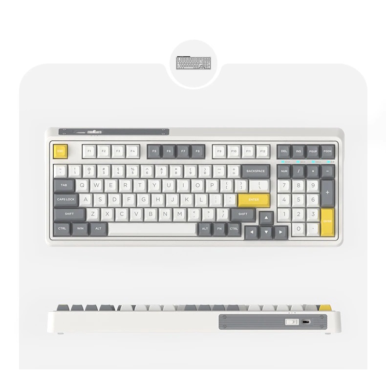 Bàn phím FL-Esport CMK98 SAM 3 mode kết nối Bluetooth/Type C/ Usb 2.4Ghz, led RGB Hotswap