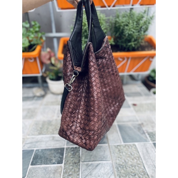 SALE- túi si da thật đan