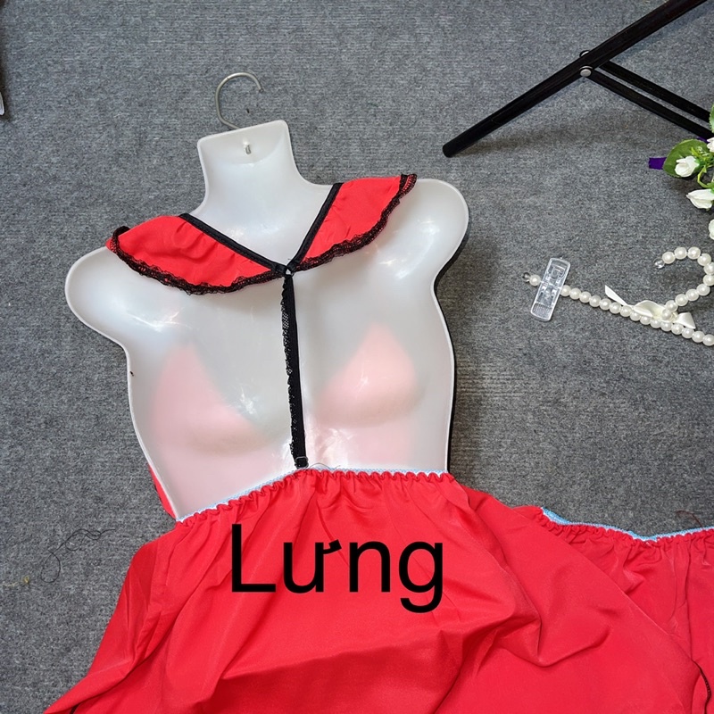 Bộ ngủ sexy- voan 2 tầng có mút ngực, 55kg