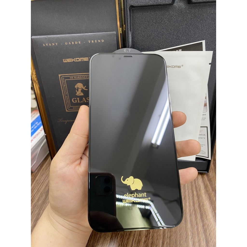 [CÓ VIDEO]Kính cường lực Voi iPhone hộp sắt WK Elephant , không hộp trần , Dán full màn hình ip X XS MAX 11 12 Pro