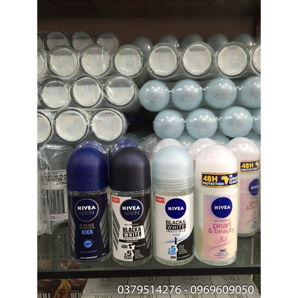 Lăn nách khử mùi Nivea men 50ml Thái Lan nhiều mùi hương