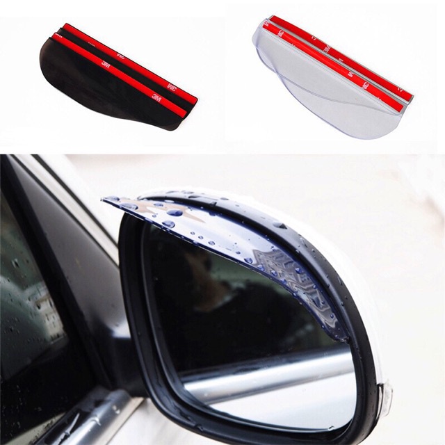 Miếng Dán Kính Chiếu Hậu Bằng PVC In Họa Tiết Sợi Carbon Chống Nước Mưa Tiện Dụng Cho Xe Hơi