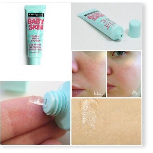 [Mã giảm giá mỹ phẩm chính hãng] Kem Lót Kiềm Dầu Thu Nhỏ Lỗ Chân Lông Trong 1 Phút - Baby Skin Instant Pore Eraser