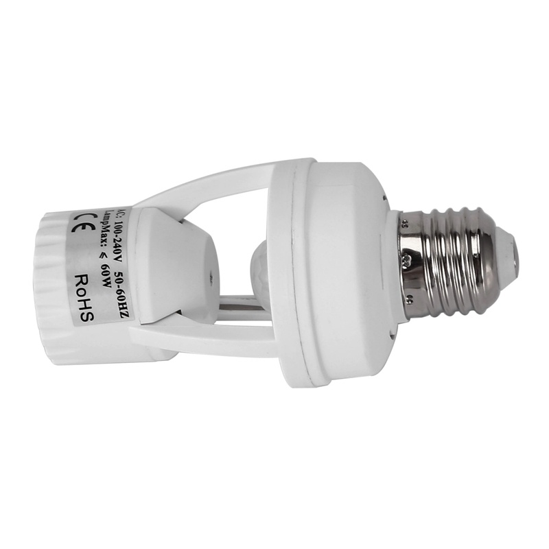Đuôi Đèn AC 110-220V Cảm Biến Chuyển Động Xoay 360 Độ E27 Giá Đỡ