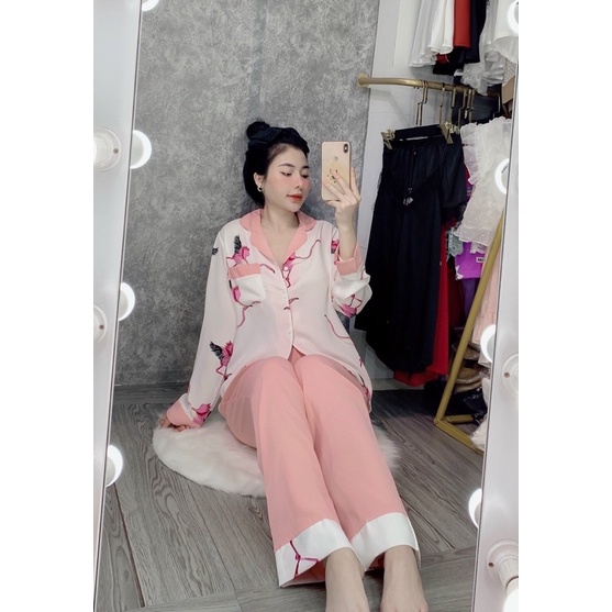 Bộ Pijama Hạc Chất chất mango