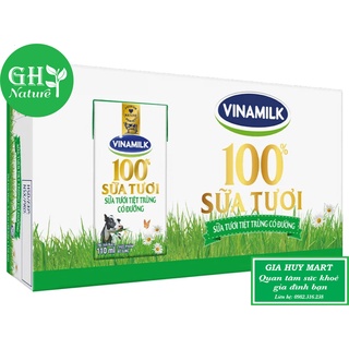 Sữa tươi con bò 100% Vinammilk thùng 48 hộp 110ml