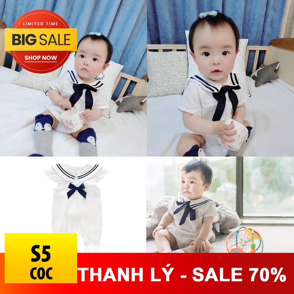 Bodysuit trắng cổ nơ dài và cộc tay cho bé gái