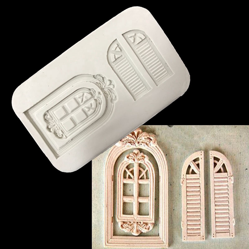 Khuôn làm bánh kẹo hình cửa sổ cổ điển độc đáo chất liệu silicon