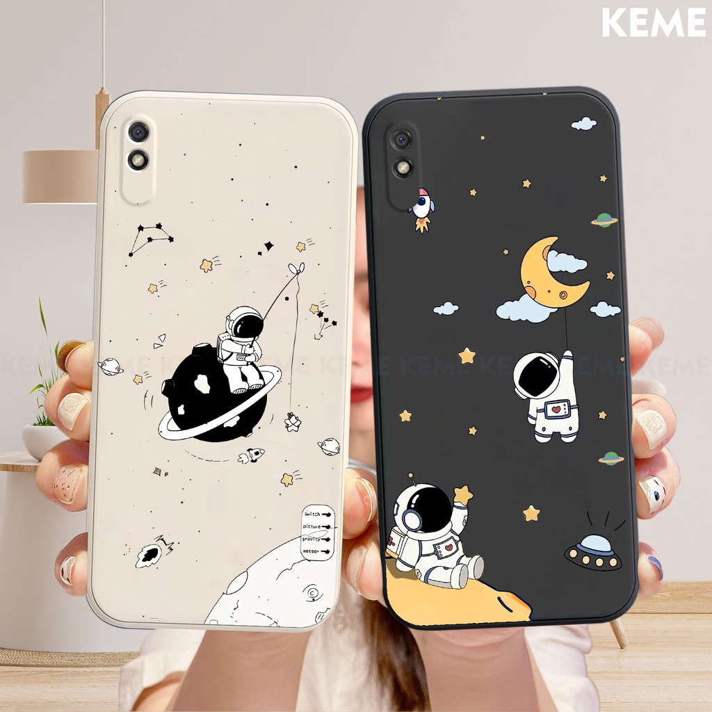 Ốp lưng Xiaomi Redmi 9A in hình nhà phi hành gia cute dễ thương