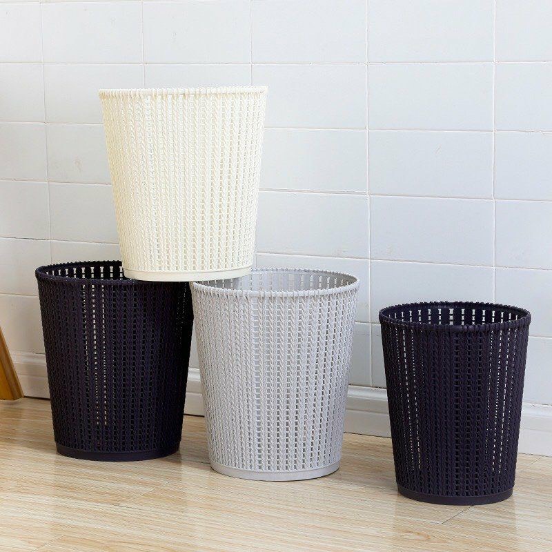 Sọt rác nhựa giả mây , sọt rác nhập khẩu cao cấp, nhựa dẻo màu sắc sang trọng cho văn phòng, gia đình