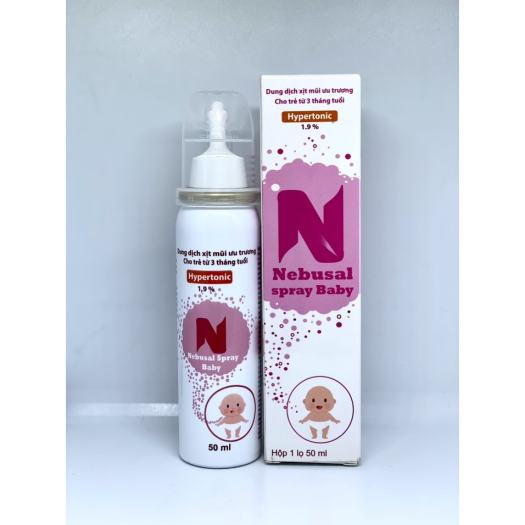 Chai Xịt Mũi Cho Bé 3 Tháng Tuổi Nebusal Spray Baby 1,9% Cpc1hn 50ml