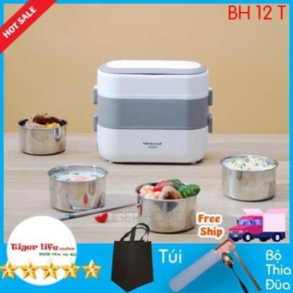Hộp Cơm Cắm Điện, Hộp cơm hâm nóng MINISTYLE Tặng Kèm Bộ Đũa, Túi Xách, 2- 4 Bát Inox BH 12 BH 12 Tháng Lỗi đổi Mới | BigBuy360 - bigbuy360.vn