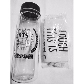 Bình nước BTS nhựa trong suốt
