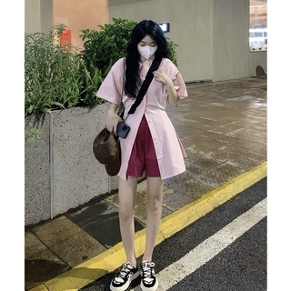 SET SƠ MI NÚT BẤM EO + QUẦN SHORT