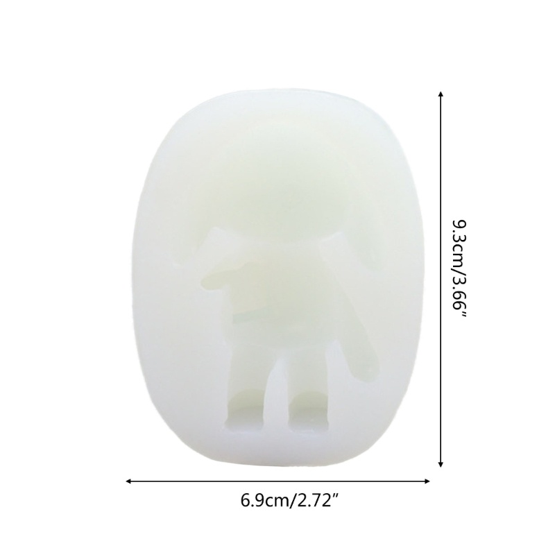 Khuôn Silicone Làm Bánh / Xà Phòng Hình Thỏ 3D DIY