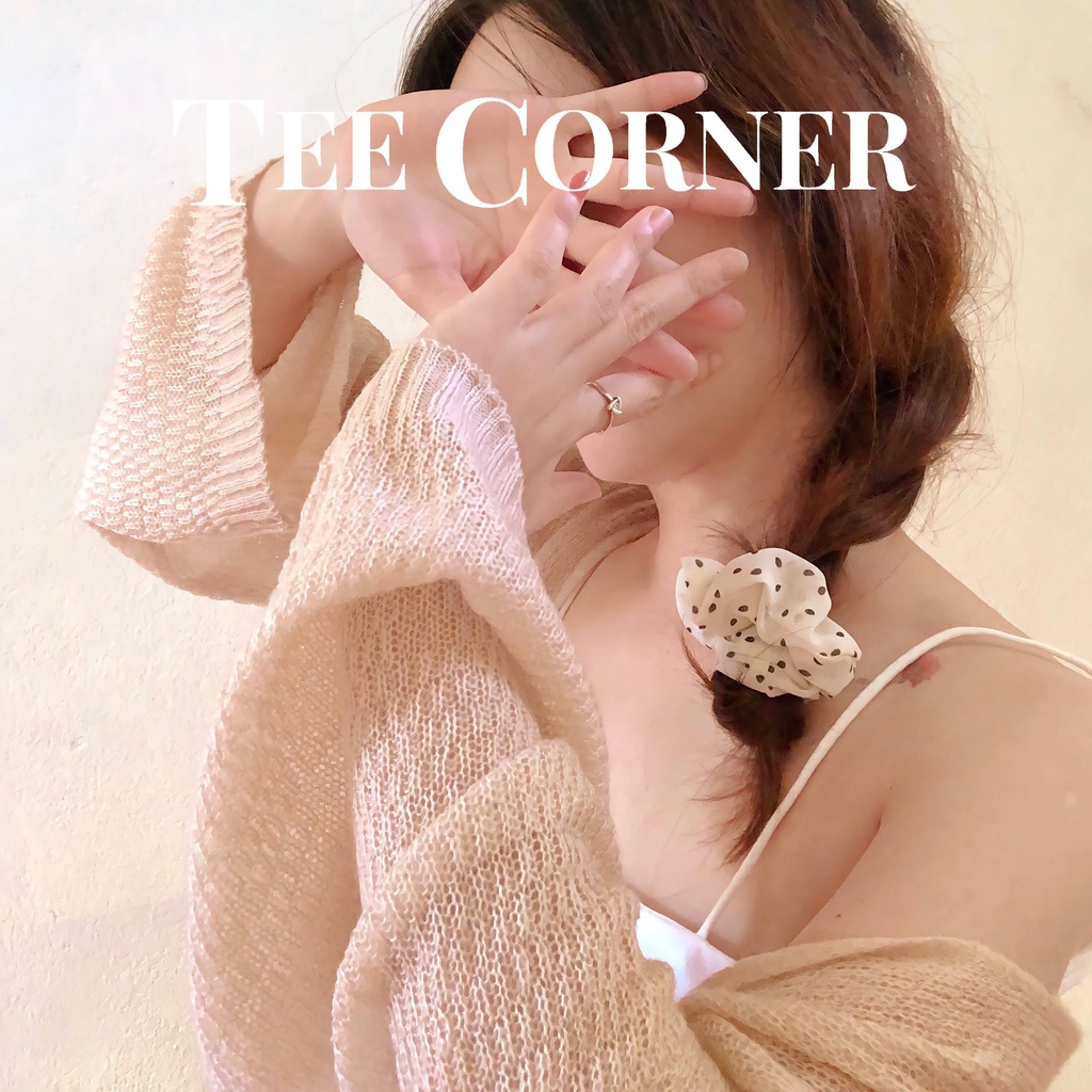 Dây buộc tóc Scrunchie Họa tiết dễ thương