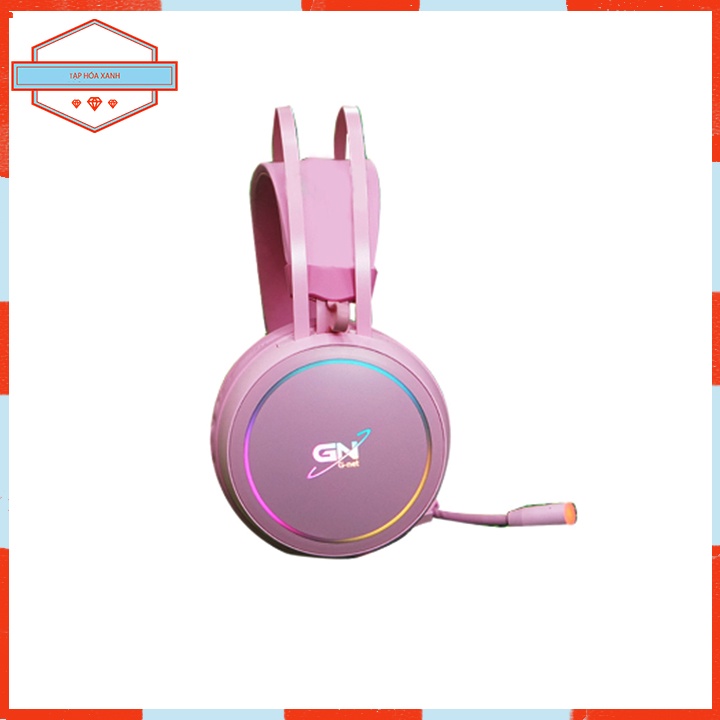 Tai Nghe Máy Vi Tính Laptop PC GNET G09 USB 7.1 Úp Tai  Có Mic Gaming Headphone Nghe Nhạc Led RGB