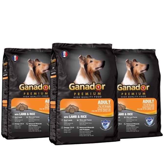 Combo 5 gói thức ăn cho chó trưởng thành Ganador Adult 400g.