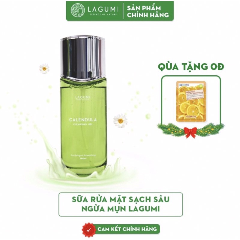 Sữa rửa mặt sạch sâu ngừa mụn Lagumi Calendula Cleansing Gel 100ml