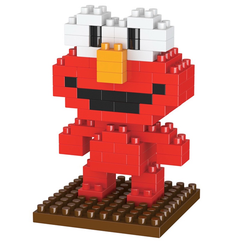 Đồ Chơi Lắp Ráp Lebowu Sesame Street Elmo Sáng Tạo Cho Trẻ Em
