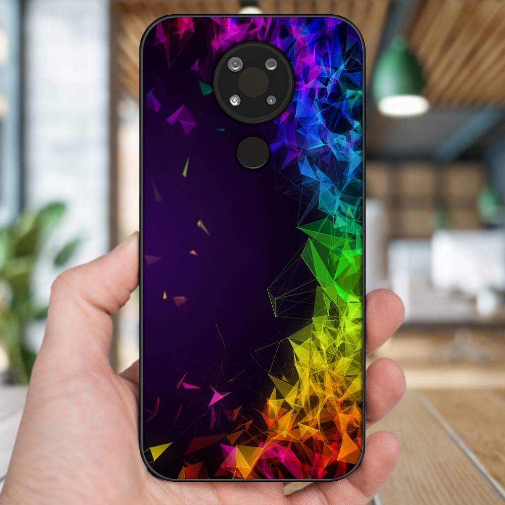 Ốp lưng Nokia 3.4 viền đen in hình hoạ tiết 3D