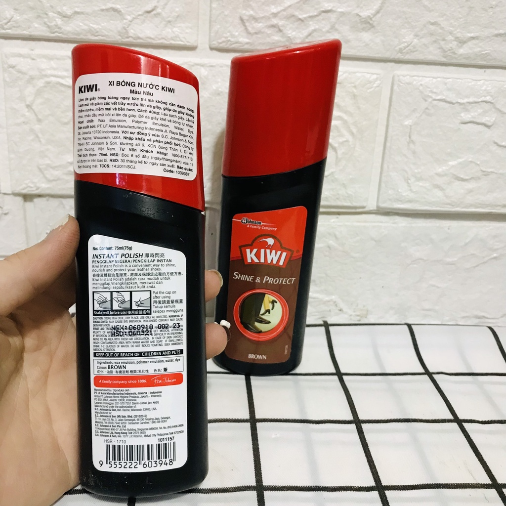 Xi Nước Đánh Giày KIWI Màu Đen/ Nâu 75ml