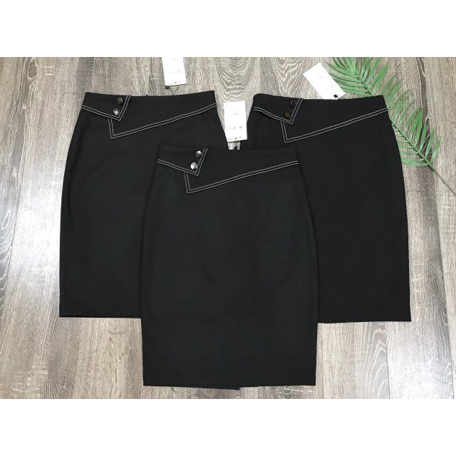 Chân váy bút chì phối 2 khuy mạ crom sang trọng, quý phái, chất vải cao cấp | BigBuy360 - bigbuy360.vn